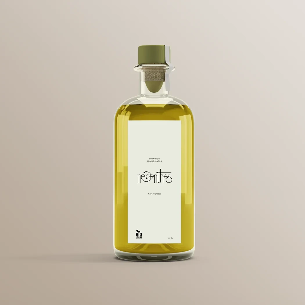 Nepenthes Flasche mit hellem Etikett
